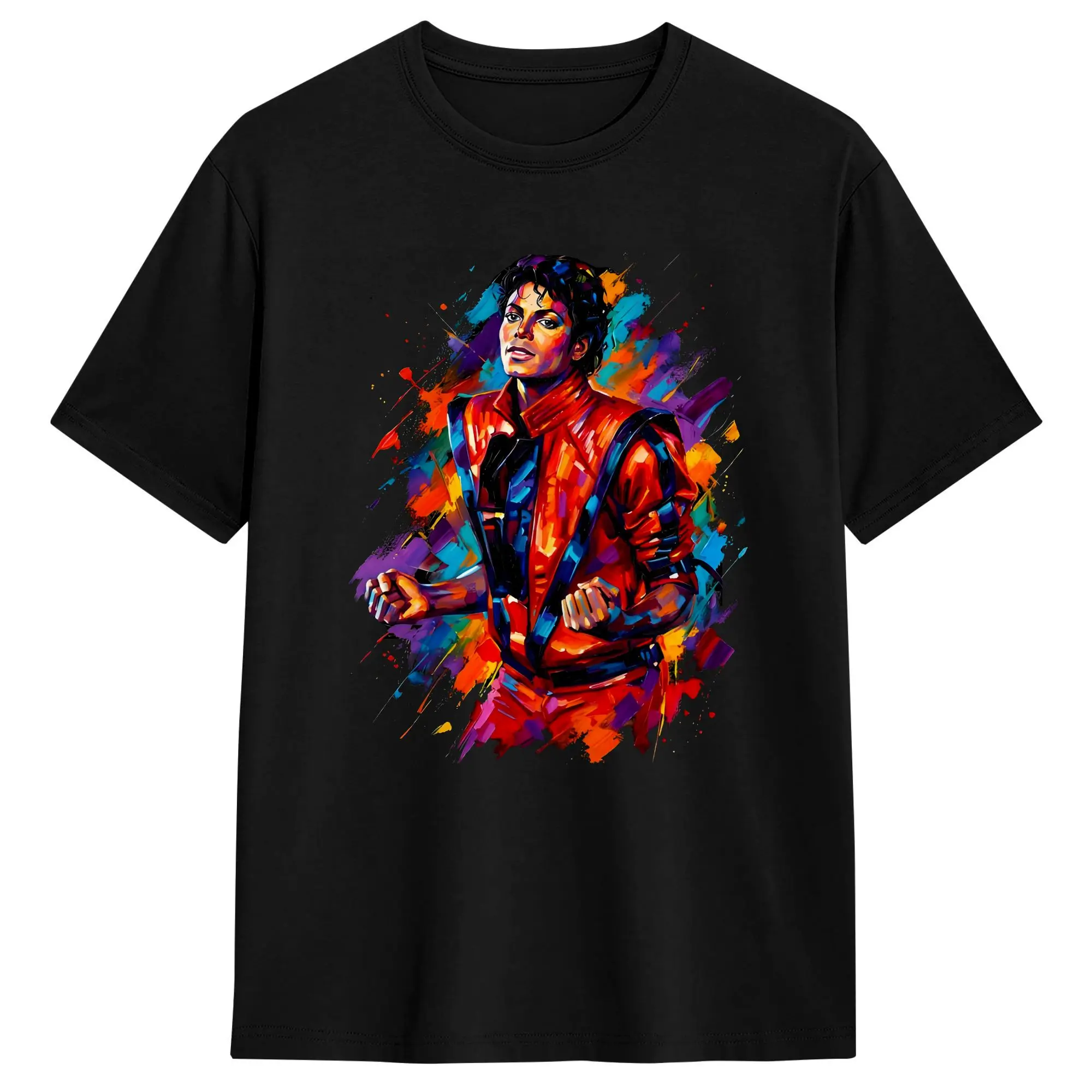M-Michael J-Jackson Thriller Vintage MJ Cotton T Shirt For Men Summer  Vintage T-Shirts Harajuku Tee Shirt Big Size Pattern Tops