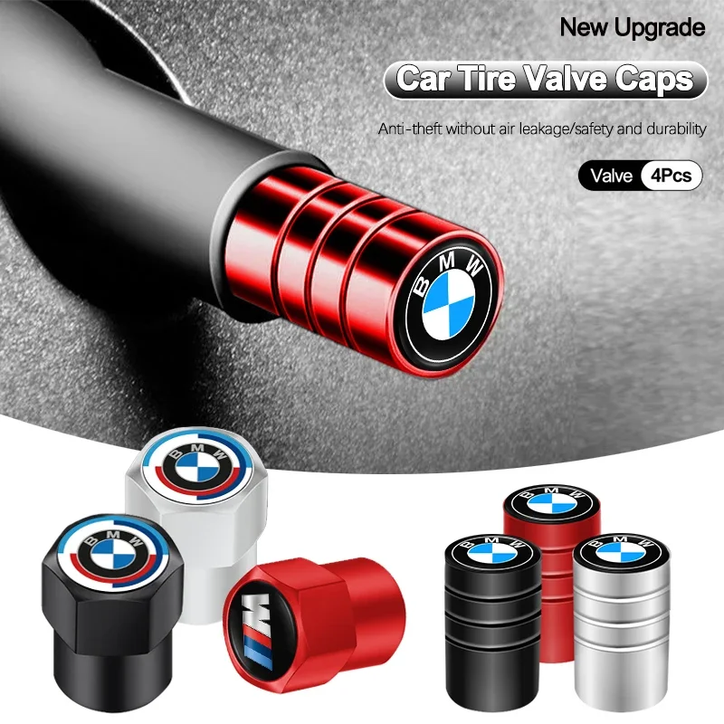 4Pcs Metal Car Wheel Tire Valve Caps Stem Case Cover For BMW X1 X2 X3 X4 E28 E90 F20 GT G30 i3 i4 G07 G42 F01 F02 M3 M4 M5 F93