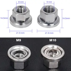 Novatec-固定ギアナット,9mm,リア,10mm,ホイールハブ,クランク,ほとんどの固定ギア用 - AliExpress