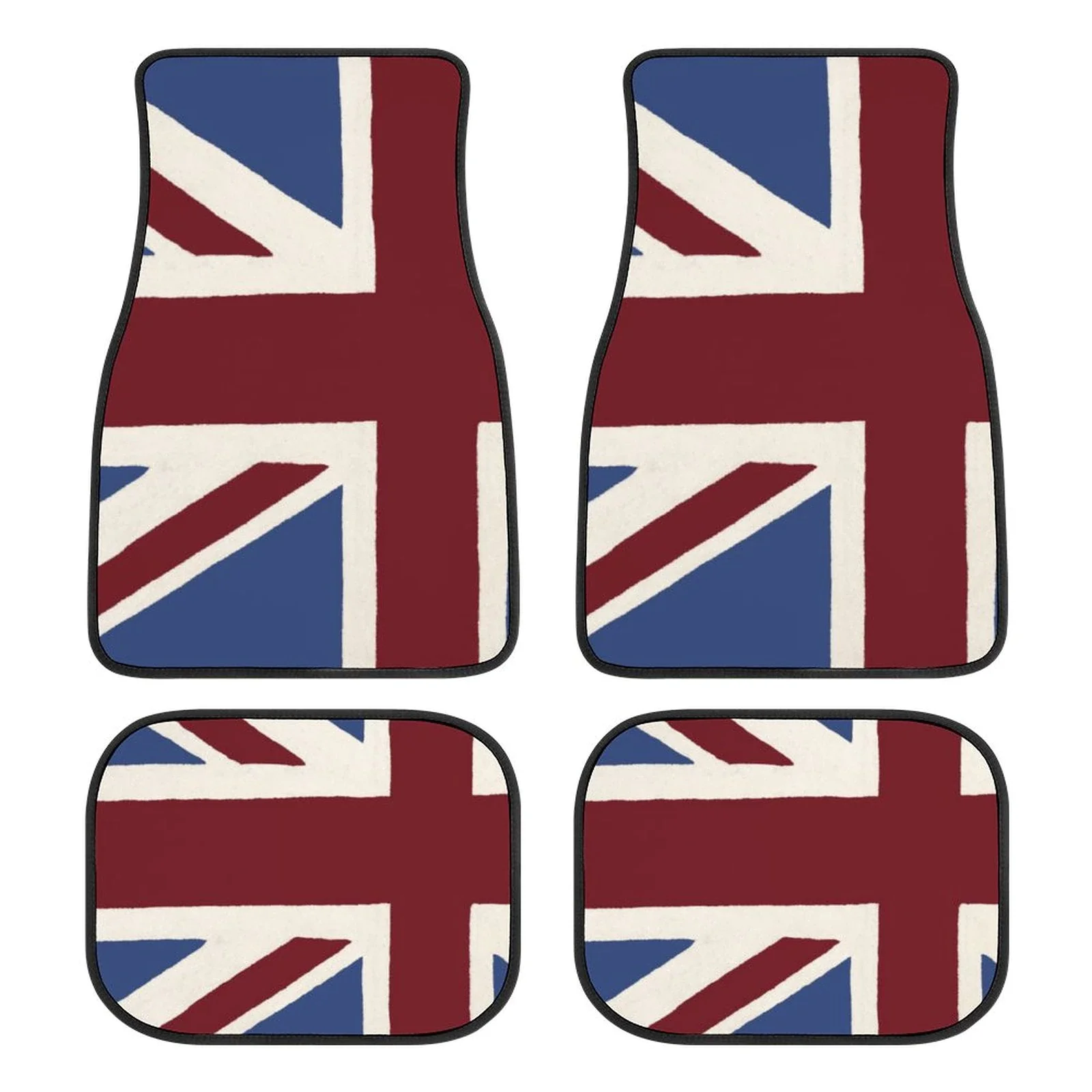 Custom Made Car Floor Mats Front & Rear Set Union Jack For Mini Cooper 2007-2023 R55 R56 R57 R60 R61 F54 F55 F56 F57 F60 Clu