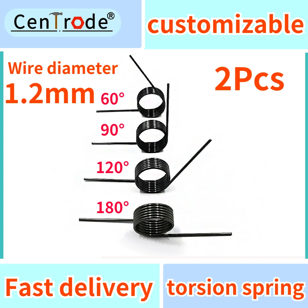 V Type Spring 1.2mm Wire Diameter Torsional Spring 6-12mm Outside Diameter 60/90/120/180 Degree Feeder Springs Torsion Contacts