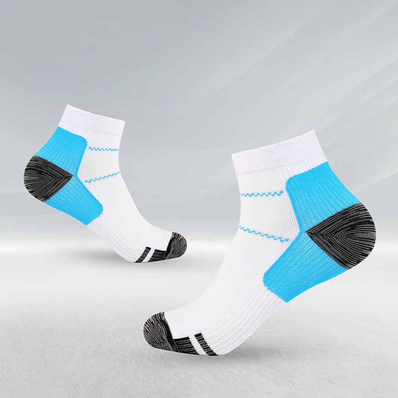 New Summer Compression Socks White Men's Plantar Fascia Compression Stockings Casual Running Cycling Basketball Outdoor