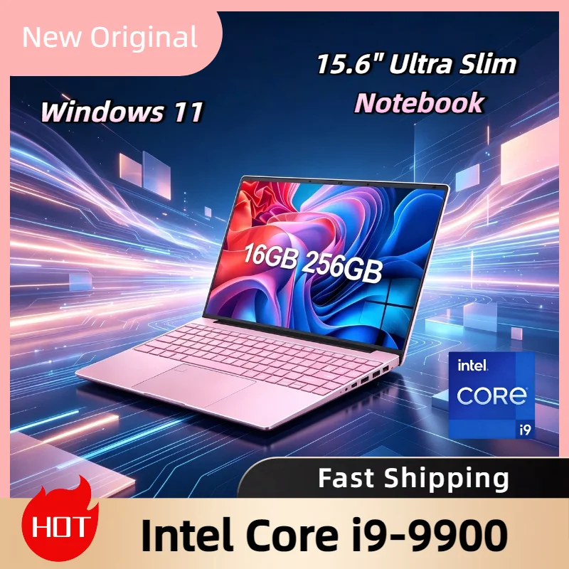 

HOT 15.6 Inch Ultra Slim Laptop Windows 11 Intel Core i9 9900 32GB RAM 2TB SSD 1920x1080 HD Gaming PC Gamer Office