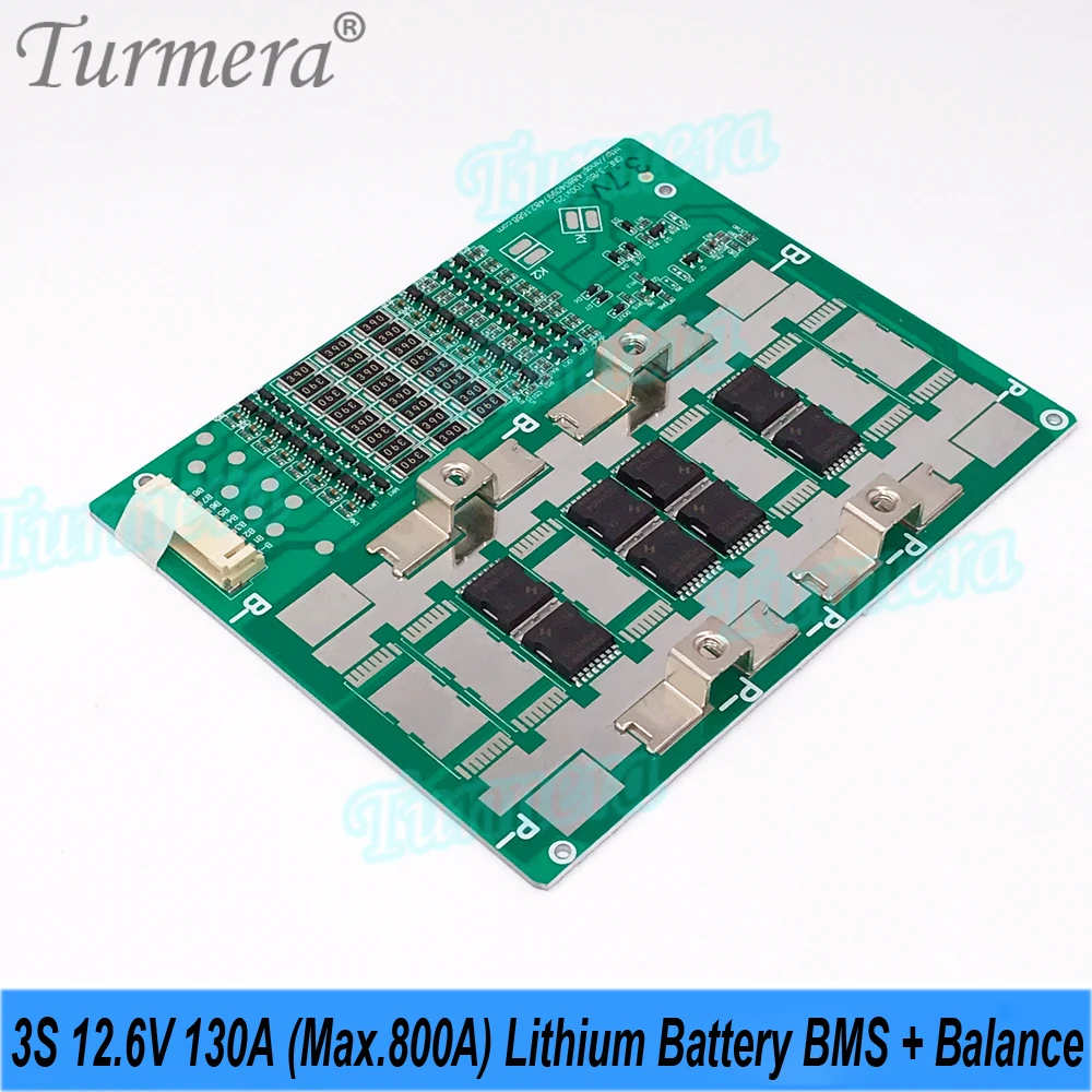 Turmera 3s 12.6v 130a 180a max.800a 1200a,リチウム電池保護ボード,330mah,一般的なポートを活性化