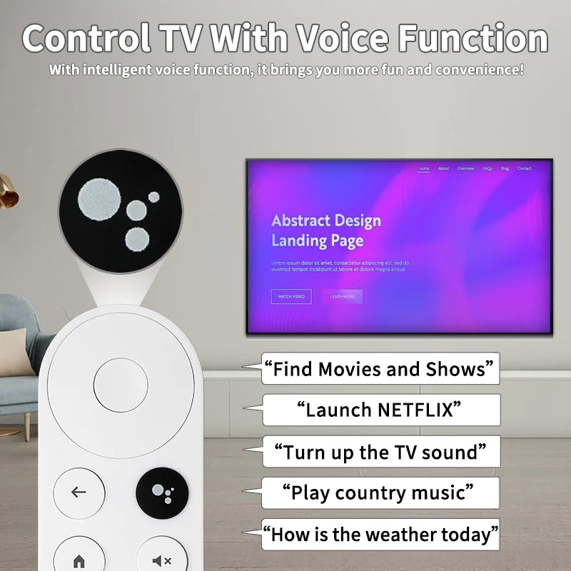 G9N9N For Google Voice Remote Control Compatible With Google Chromecast 4K TV Controller GA01409-US GA01919-US GA01920-US
