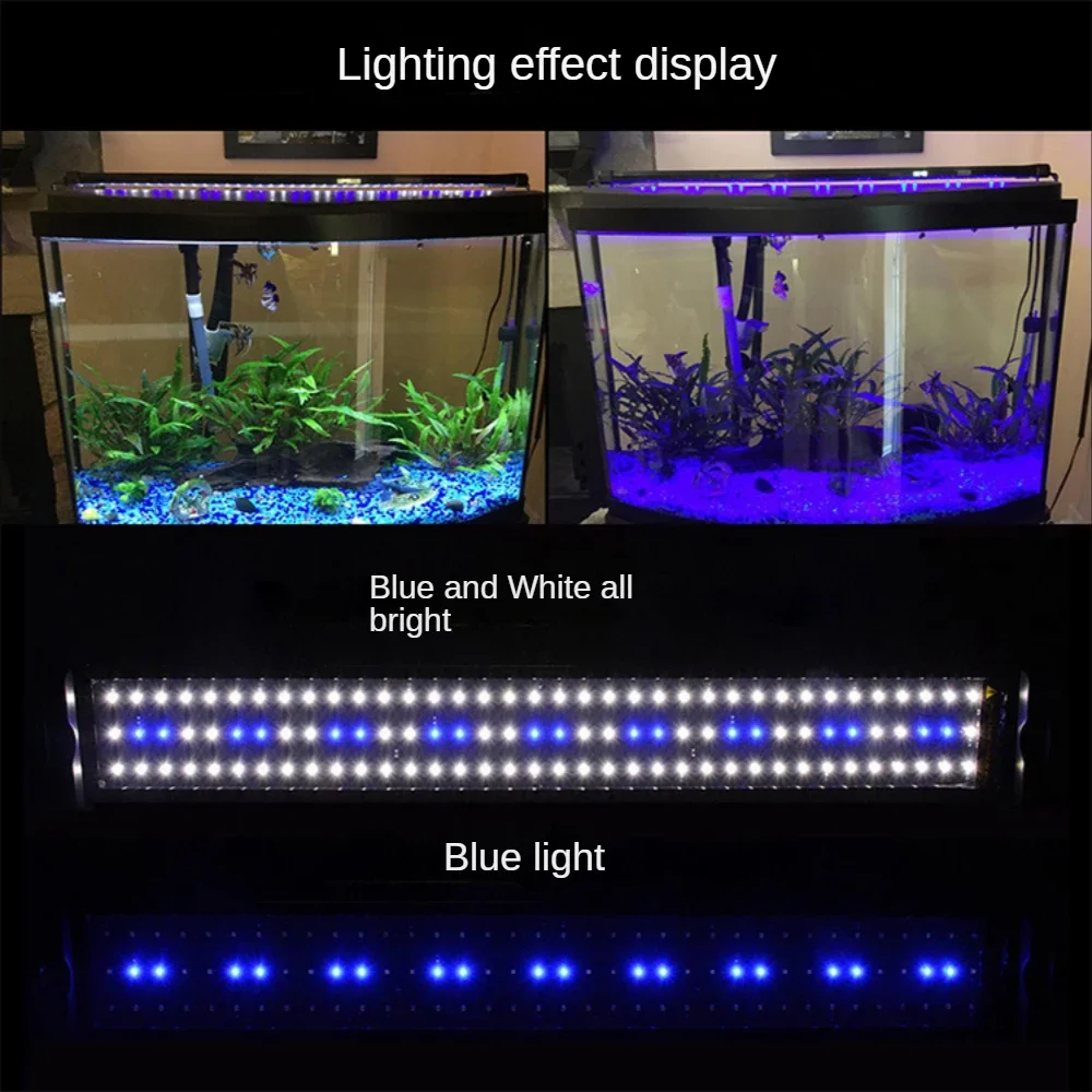 

LED Aquarium Light,Dimmable Freshwater Fish Tank Lamp with Brackets ,1ft-4ft Coral Reef Light, Time Setting, 3 Timing Modes