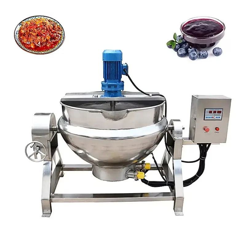 

Industrial Automatic Cooker Gas Steam Electric Heating Jacketed Cooking Kettle Cooking Mixer Pot Jacket Kettle
