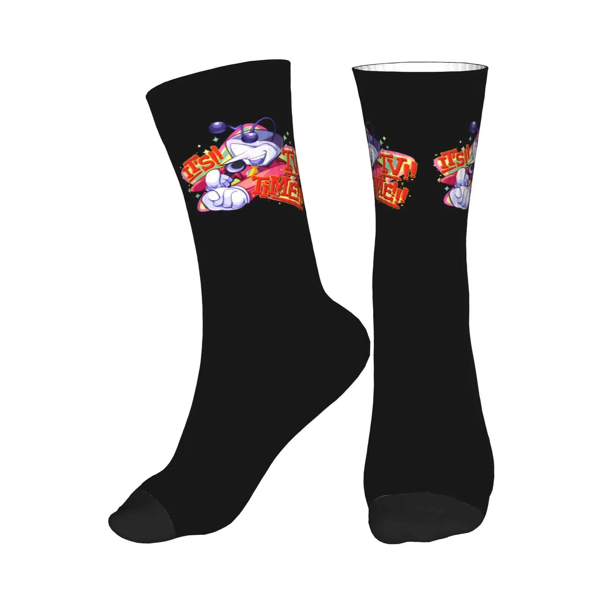 

Cute Printed Tenna Deltarune It's Tv Time Socks for Men Women Stretchy Summer Autumn Winter Crew Socks
