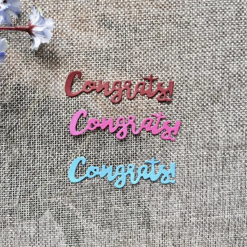 R66A Wisuda Selamat Pemotongan Cutting Dies Scrapbooking Stensil Metal Die Cuts Kartu Embossing Diy Foto Album Template Cetakan