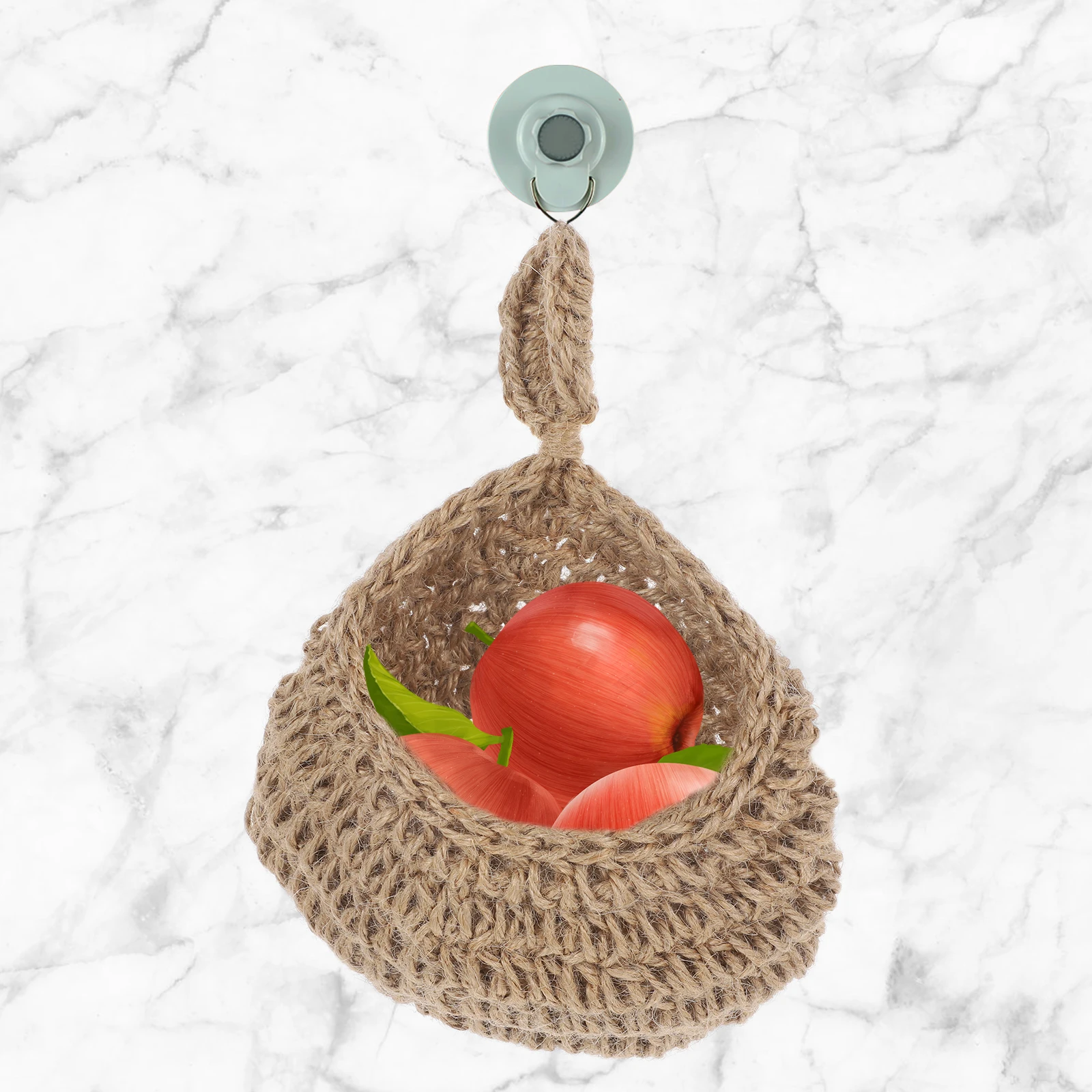 

Hanging Wall Basket Teardrop Jute Planter Bohemian Style Kitchen Storage Fruit Vegetable Onion Basket Planter Onion Storage