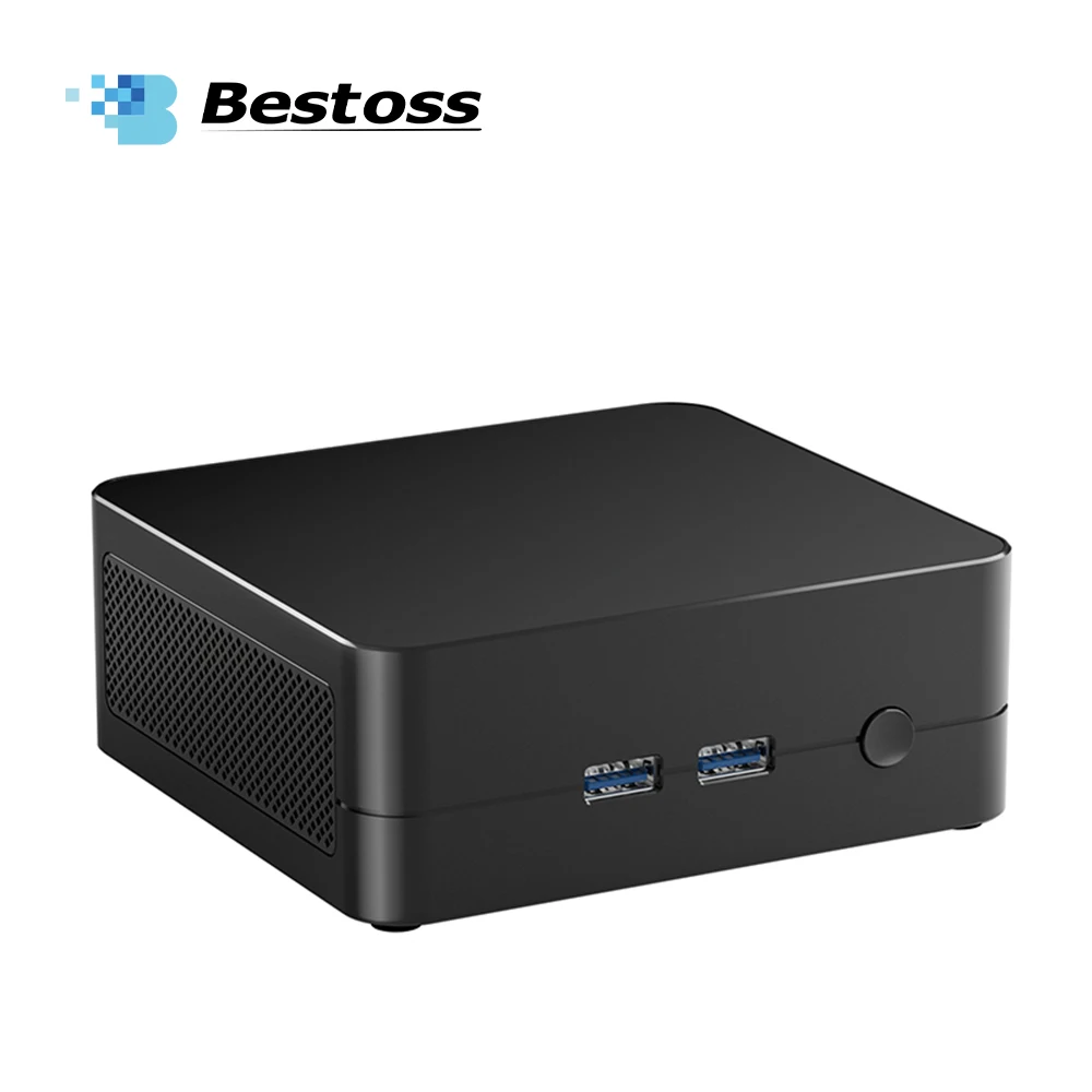 Bestoss A3-H Mini PC AMD Ryzen 5 5600H Max Turbo 4.2GHz Windows 11 Pro Max supporto 64G 3200Mhz RAM WIFI6 PC da gioco per computer