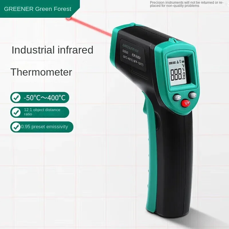 

Thermometer Infrared Temperature Measuring Instrument for Industrial Use -50°C~400°C Kitchen Thermometer Oil Thermometer