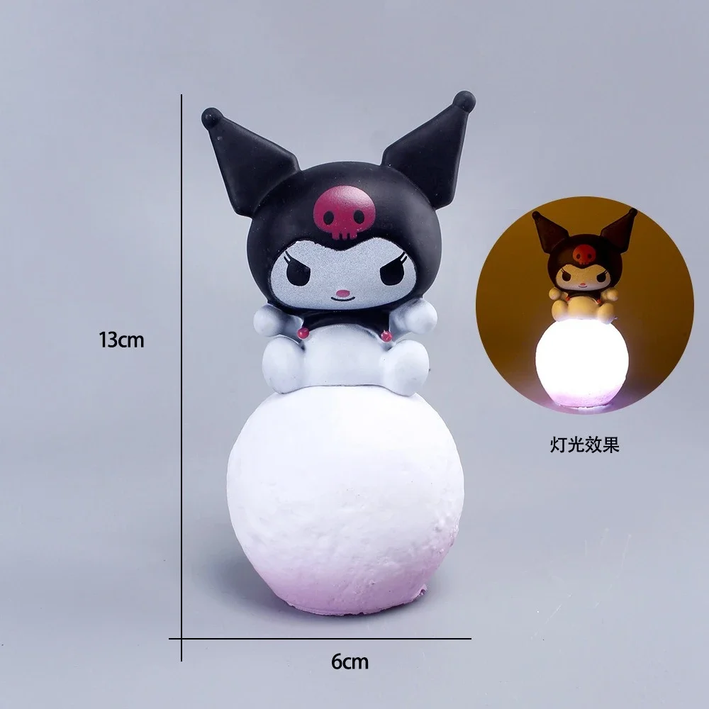 Cartoon Sanrio Hello Kity Night Light Luminous Children's Toy Bedside Lamp Anime Cartoon Kuromi Cinnamoroll Cute Children's Gift