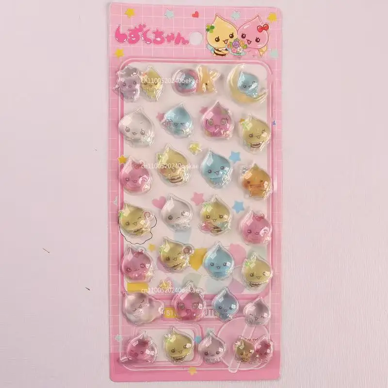 

Water Drop 3d Crystal Stickers Cute Sparkling Powder Raindrop Lord Crystal Drop Glue Diy Decorative Stickers
