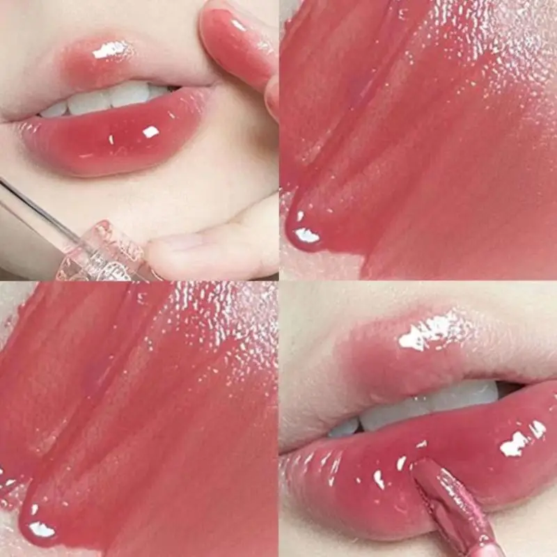 6 pièces de gloss à lèvres effet miroir, gloss à lèvres transparent, huile à lèvres en verre, rouge à lèvres liquide imperméable, teinte nude brun clair, maquillage