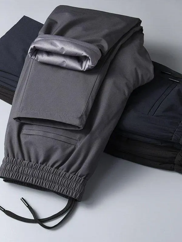 

New Faionable Men's down Trousers Goose down Fiing Pants Elastic Lightweight Winter Warm Long Trousers Youth Sle