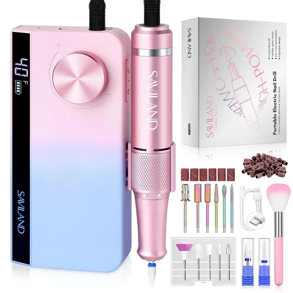 

High-Speed Electric Nail Drill: 40,000 RPM Upgraded 2025 Model for Professional Nail Care - Ideal for Natural and Acrylic Nails