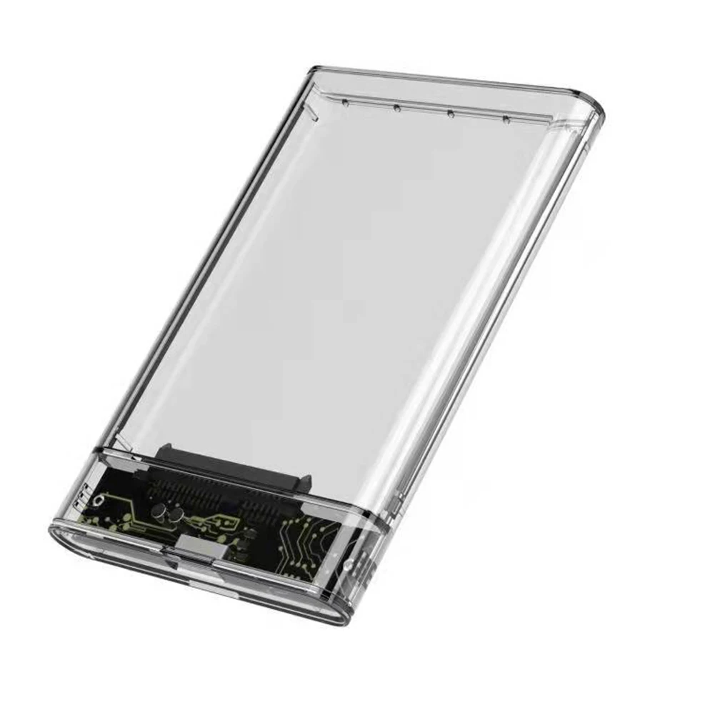 

Transparent 2.5inch Hard Drive Enclosure SATA Serial Port SSD HDD Hard Disk Box USB 3.0 Plug and Play Computer Accessories