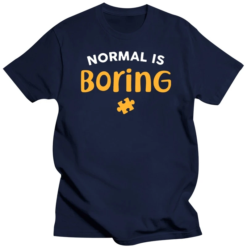 Kids Normal Is Boring Autism T-Shirt - Puzzle Awareness Autistic Gift Top Summer Style Casual Wear Tee Shirt