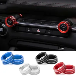 Car Styling Air Conditioning Knob Cover Ring Adjust Trim Sticker Fit For Mazda 3 Axela CX-30 Artez 2020-2022 Auto Accessories