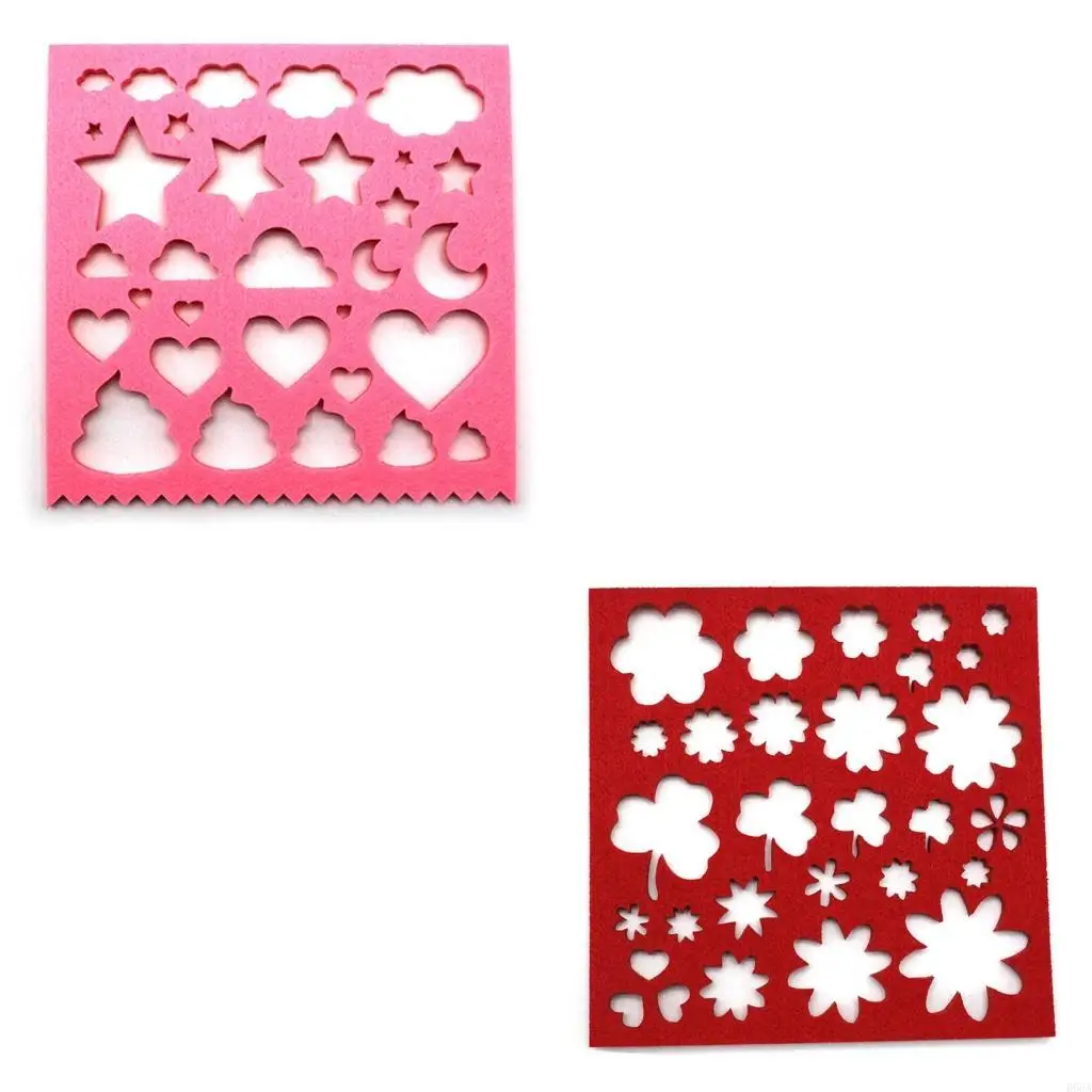 

R66A 7pcs Felt Mold Needle Felting DIY Craft Stencil Applique Handicraft Woolen Felting Shaping Mould