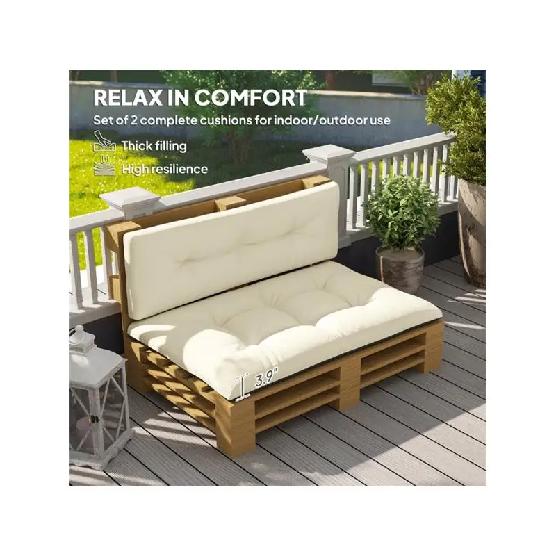 وسائد مريحة للجلوس في الهواء الطلق، مقاومة للماء وأنيقة، مثالية لديكور الفناء، سهلة التنظيف والصيانة #4