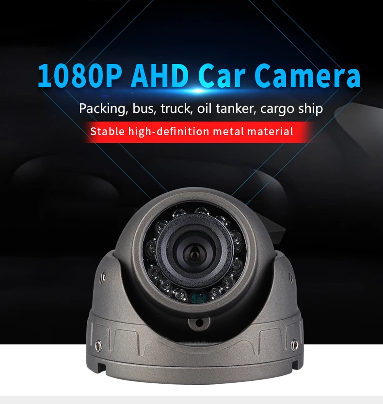 HD Vehicle Security Camera (720P/1080P) – Mini Dome CCTV Surveillance with IR Night Vision, Audio & Metal Housing for Truck, Bus, Taxi & Fleet Safety image