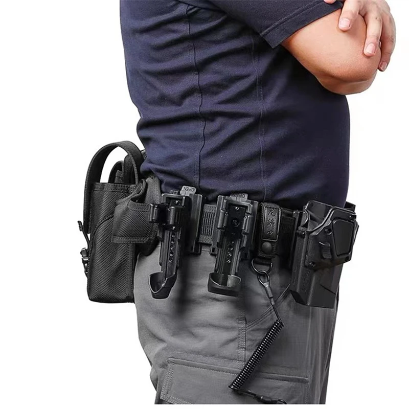 Tactical Quick Draw Baton Holder Pouch 360 Degree Rotation Baton Case Flashlight Holder & Tear Gas Spray Pouch Duty Tool Holster