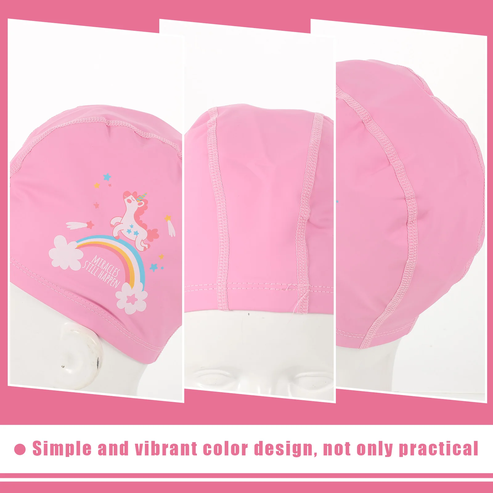 

Waterproof Swim Cap Unicorn Ear Protection Elastic Swimming Pool Bathing Cap for Swim Training