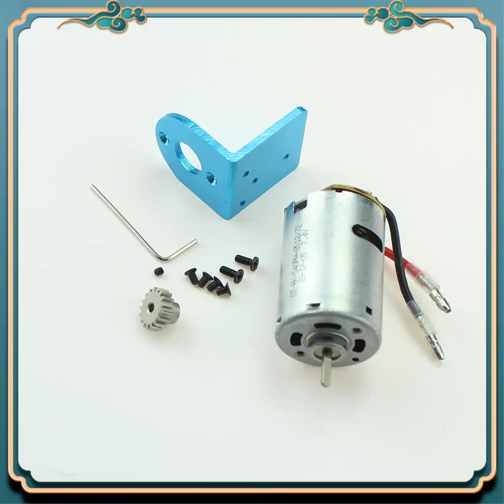(Nouveau)-540 moteur brossé avec Base de montage pour Wltoys 12428 12423 12427 1/12 RC pièces de mise à niveau de voiture accessoires