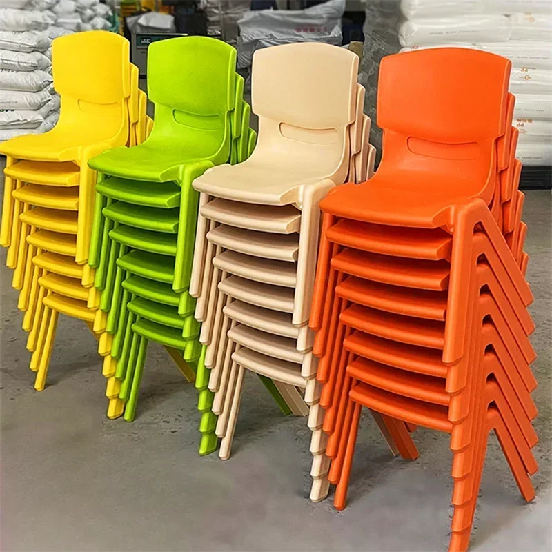 

Kindergarten Chairs Children's Stools Backrests Small Chairs, Thickened Plastic, Non Slip Student Stools Nordic Furniture