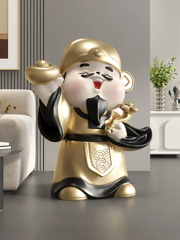 Home Decor Wealth God Statue Blessing Ornament Shop Lucky Sculpture Crafts Ornaments Nordic Housewarming Gift Interior Figurines