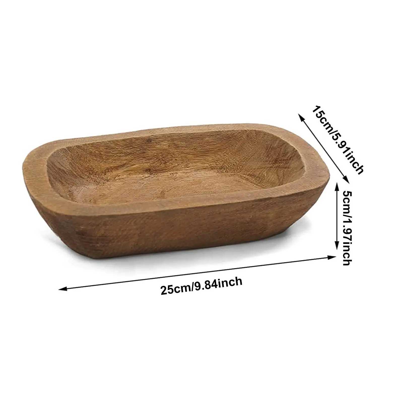 Natural Wood Decorative Dish Storage Tray for Candle Holder Table Centerpiece and Elegant Decor