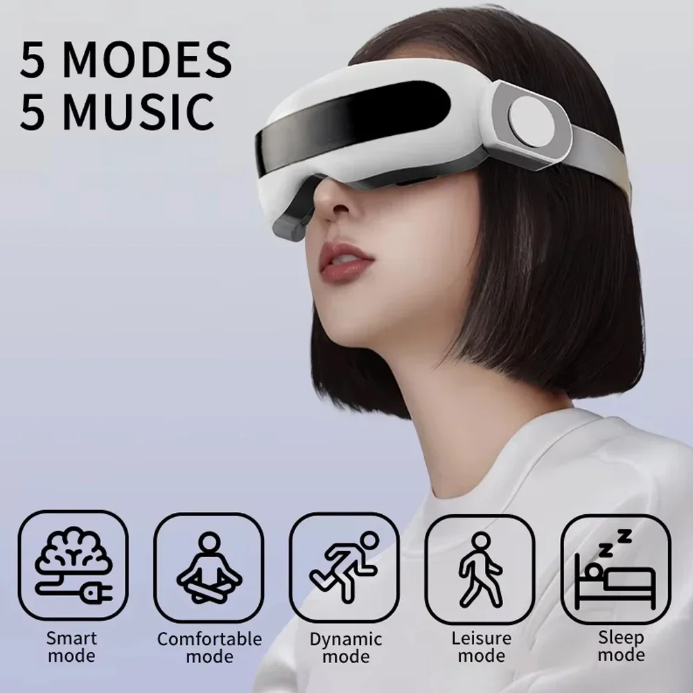 أداة تدليك العين الاهتزاز التدفئة أداة تدليك العين تخفيف تعب العين الانحلال النوم العناية بالعين الجمال الصحة #6