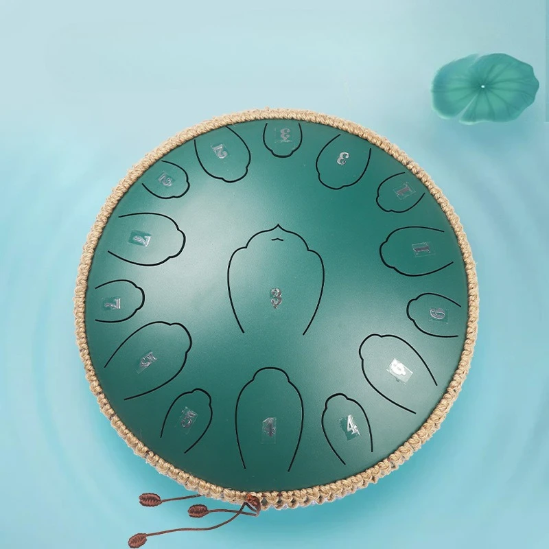 

13 Inch Tongue Drum 15 Tone Carbon Steel Tongue Drum Meditation Sound Healing Drums Professional Percussion Musical Instruments