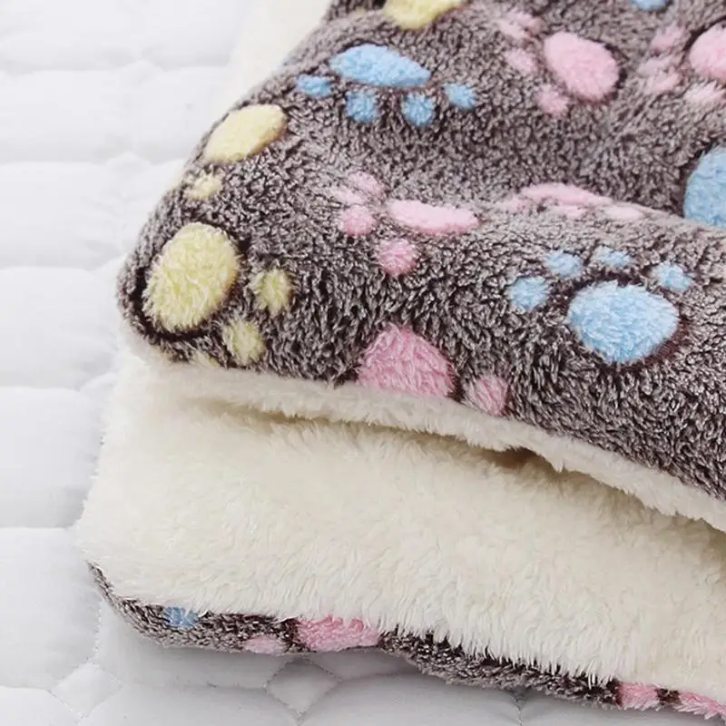 Cat Blanket Throw Kitten Blanket With Cute Paw Print Pattern Super Soft Pet Blanket Flannel Throw For Dog Puppy Cat Fits Most