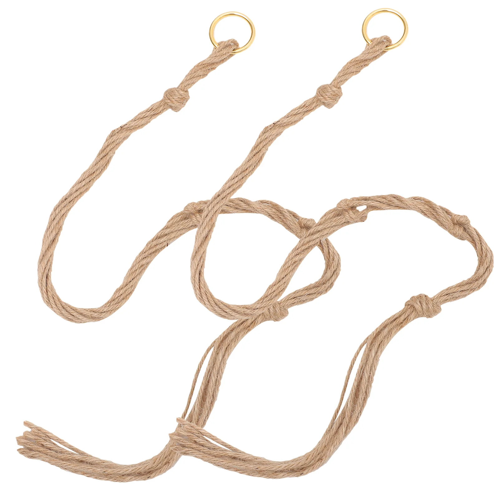 

2Pcs Macrame Jute Plant Hanger Natural Hanging Basket Sturdy Eco Friendly Flower Pot Holder for Indoor Outdoor Balcony Garden