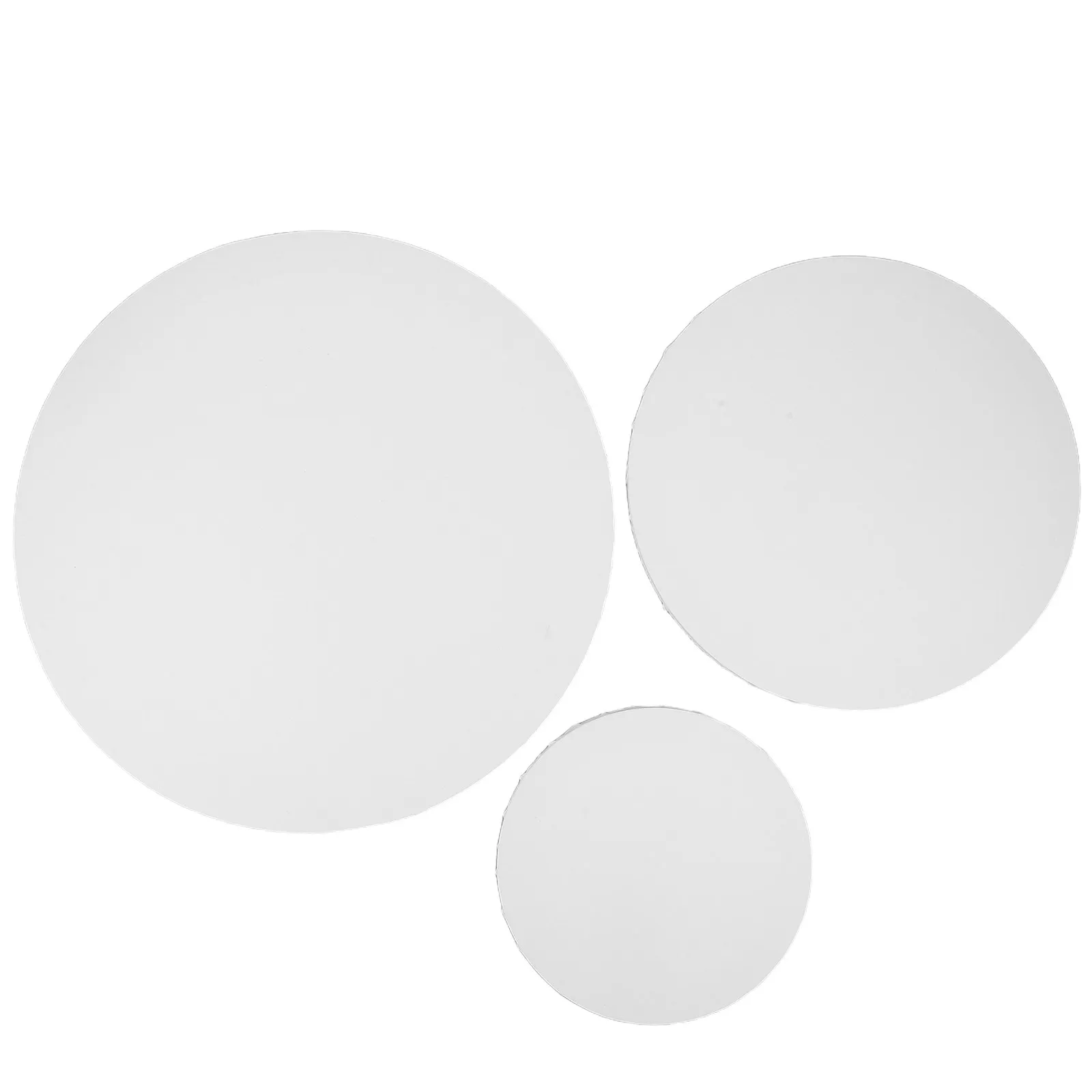 3Pcs Premium Cotton Round Canvas Frames 20 30 40Cm Smooth Surface Oil Acrylic Painting Boards Circular Canvas Panels Blank