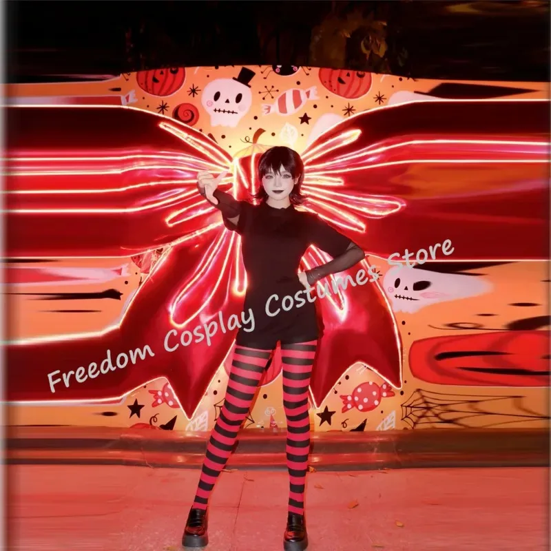 Mavis Drácula-Disfraz de Cosplay, máscara, peluca, Hotel, transilvania, juego de rol, traje de fiesta de Carnaval y Halloween para niños y mujeres, Girlsa;3