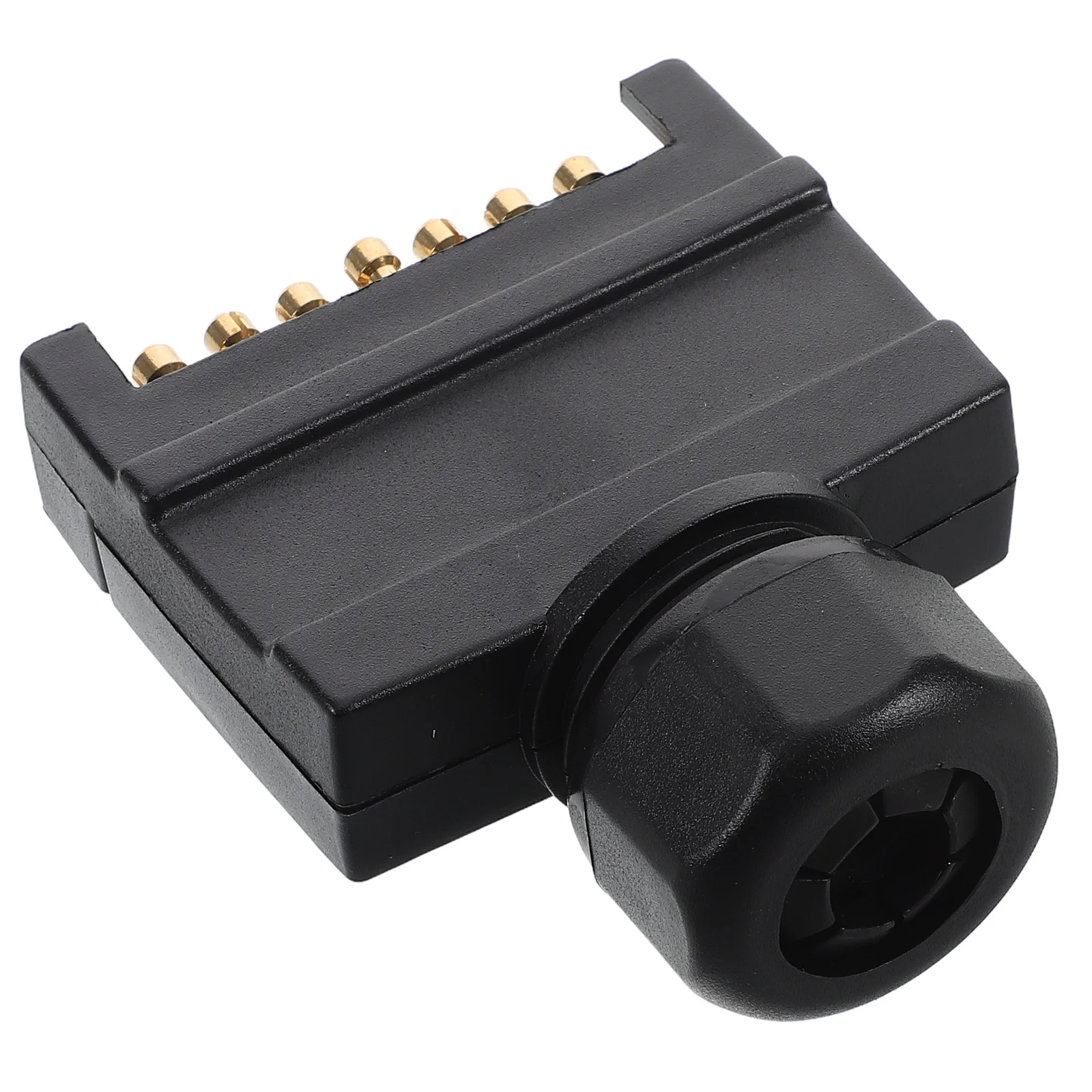 

7-Pin Trailer Socket Plug Adapter RV Caravan Boat Wiring Connector Universal Travel Electrical Outlet Durable Nylon Copper