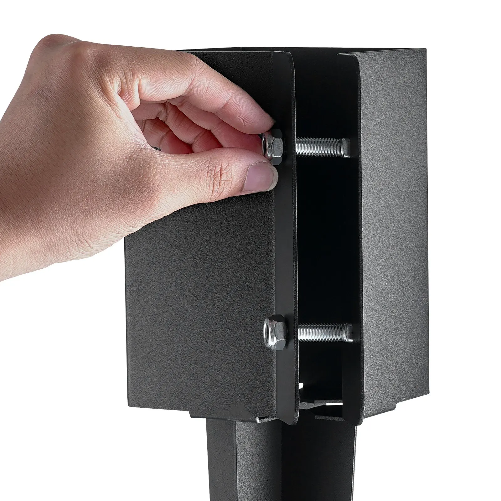 

Крепление для заборных столбов, 4 шт., 36 x 4 x 4 дюйма (внешний диаметр), 3.5 x 3.5 дюйма (внутренний диаметр), металлическое, черное, с порошковым покрытием