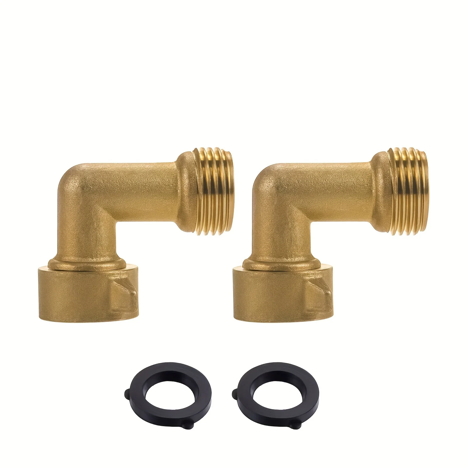 

90-градусный колено для садового шланга, латунный переходник для садового шланга 3/4 дюйма с мойками под давлением для подъемников для воды на колесах для жилых помещений