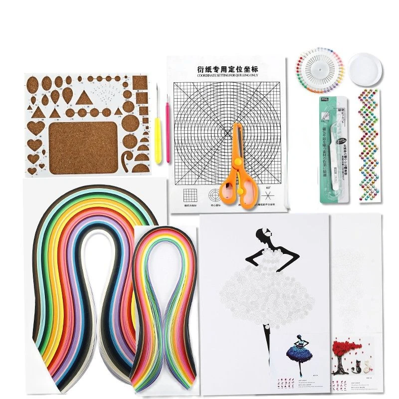 Paper Quilling Set Quilling Paper Handmade Material Package DIY Starter Professional Complete Kit Quivering Paper Strip Tool Set