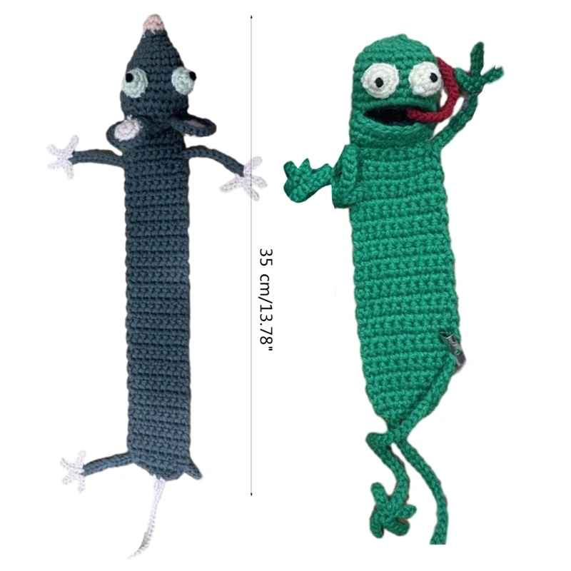 ถุงน่องคริสต์มาสบุ๊คมาร์คของขวัญการ์ตูนสัตว์บุ๊คมาร์คโครเชต์สัตว์บุ๊คมาร์ค Dropship