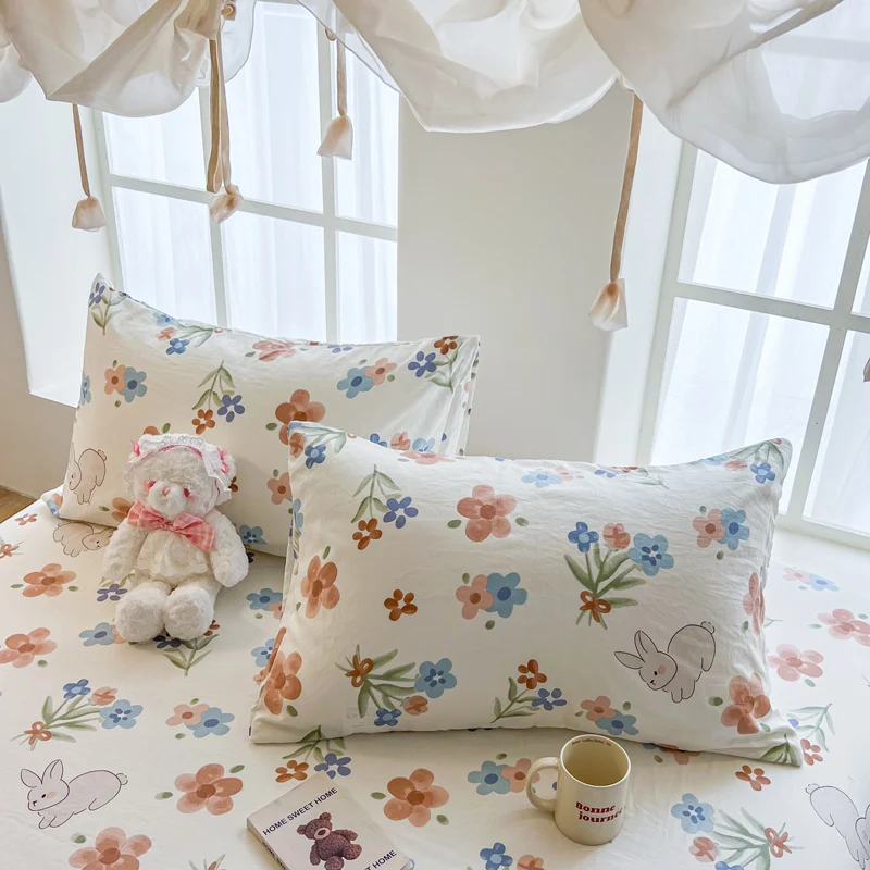 

MissDeer Pillowcase 100% Cotton Pillow Cover 2pcs Pillowslip Solid Color Cushion Cover 48x74cm Pillow Case capa de almofada