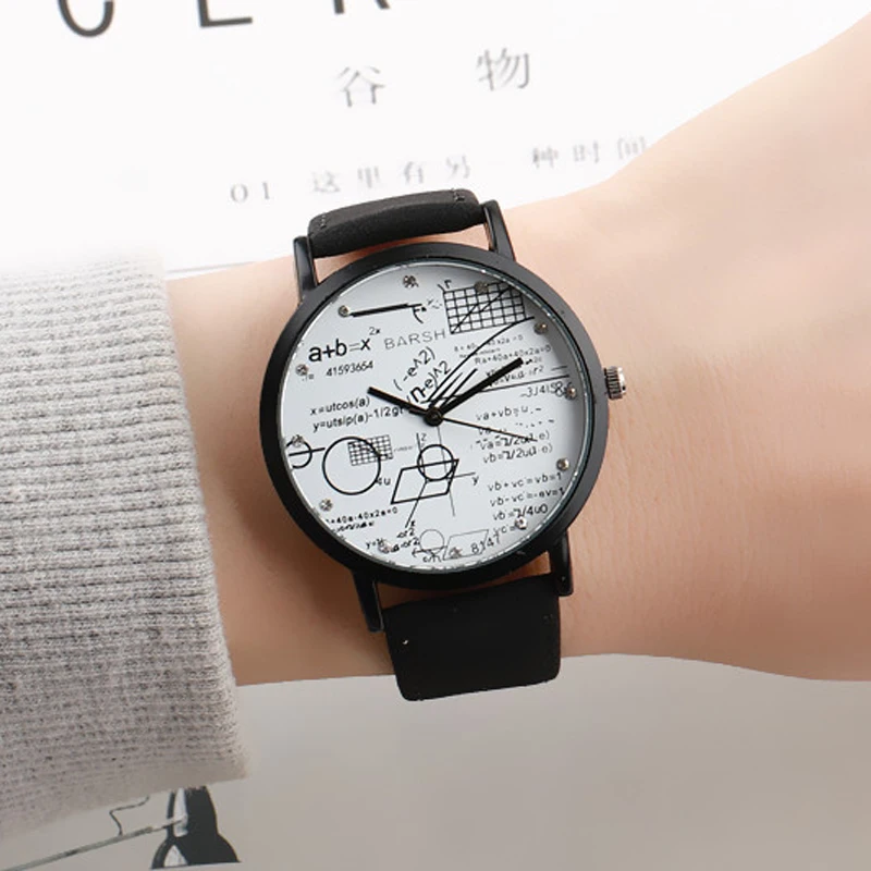 Physical Mathematical Formula Xueba Watch Men and Women Student Fashion Trend Creative Personality