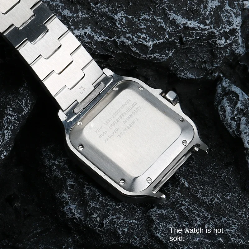 Stainless steel watch strap for Cartier new santos WSSA0009 WSSA0018 W2SA0009 quick release Watch Band Solid Metal Bracelet 21mm