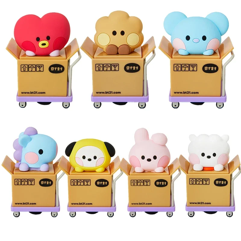 

Bt21 Anime Id Prevention Stamp Kawaii Cartoon Koya Tata Portable Self-Inking Identity Privacy Information Coverage Rolling Tool