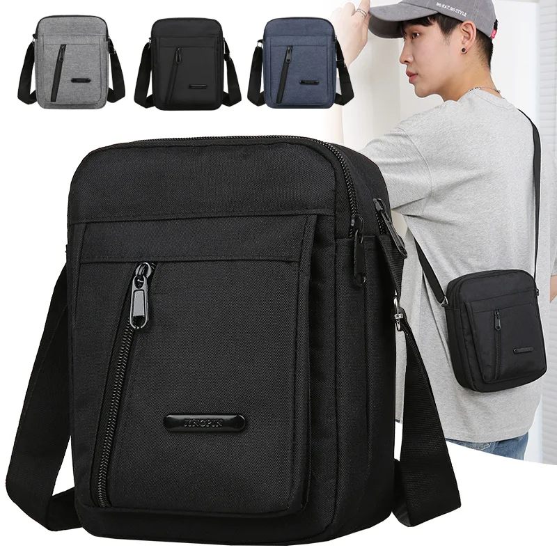 

Ox Cloth Canvas Men's oulder Bag Casual Crossbody Bapa Leisure Canvas Bag Small Briease Youth Busin Zipper