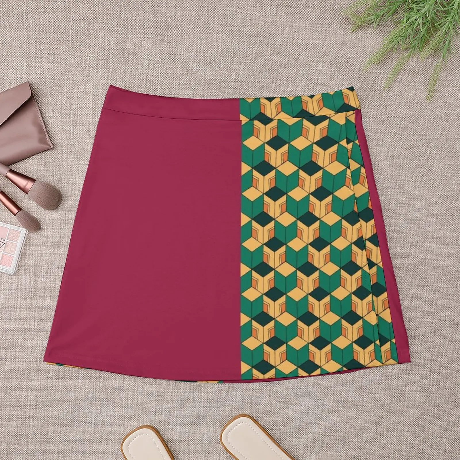 Tomioka pattern Mini Skirt japanese style Skirt pants fashion korean clothing Dresses